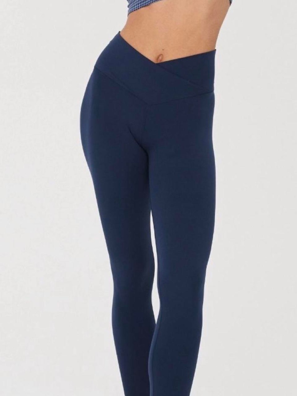 OFFLINE By Aerie Real Me High Waisted Crossover 7/8 Legging Navy Blue M Long